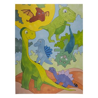 Plakat med dinosaurer