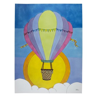 Plakat med luftballon